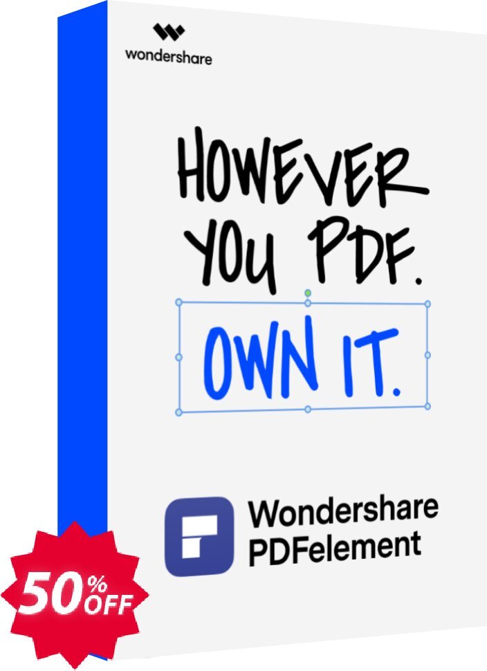 Wondershare PDFelement 10 Coupon code 50% discount 