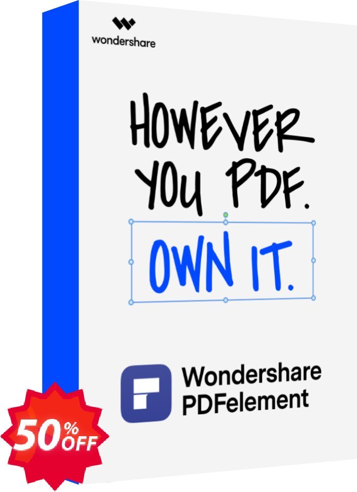 Wondershare PDFelement 10 Coupon code 50% discount 