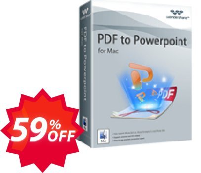 Wondershare PDF to PowerPoint for MAC Coupon code 59% discount 