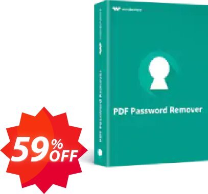 Wondershare PDF Password Remover Coupon code 59% discount 