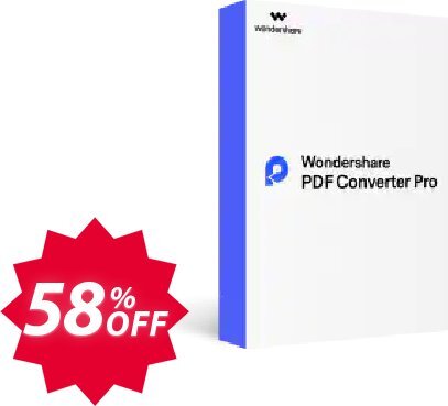 Wondershare PDF Converter PRO for MAC Coupon code 58% discount 