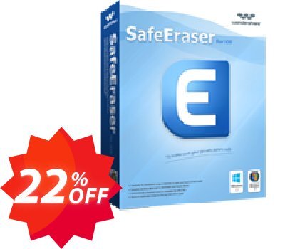 Wondershare SafeEraser Coupon code 22% discount 