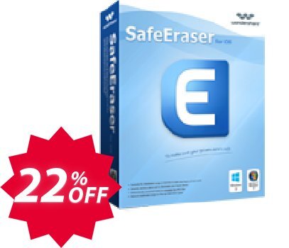 Wondershare SafeEraser Coupon code 22% discount 