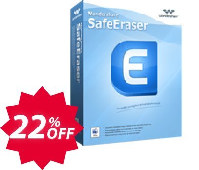 Wondershare SafeEraser for MAC Coupon code 22% discount 