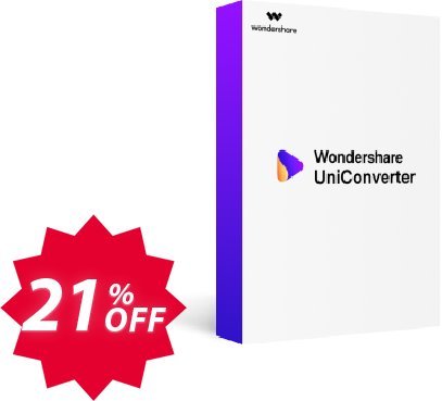 Wondershare UniConverter for MAC, 2 Years  Coupon code 21% discount 