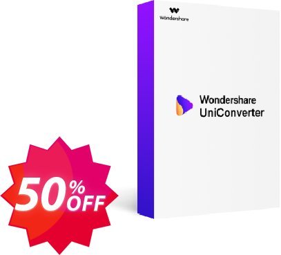Wondershare UniConverter for MAC Perpetual Plan Coupon code 50% discount 