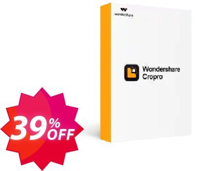 Wondershare Cropro Professional Coupon code 39% discount 