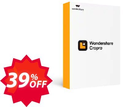 Wondershare Cropro Professional Coupon code 39% discount 