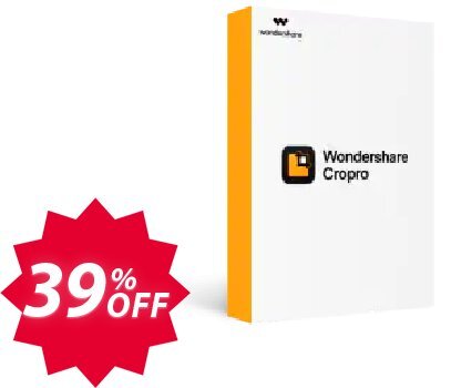 Wondershare Cropro Professional for MAC Coupon code 39% discount 