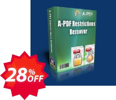 A-PDF Restrictions Remover Coupon code 28% discount 