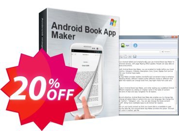 Android Book App Maker Coupon code 20% discount 