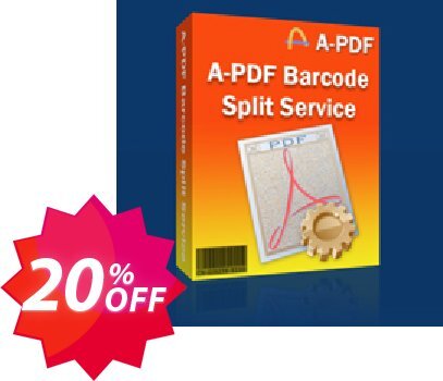 A-PDF Barcode Split Service Coupon code 20% discount 