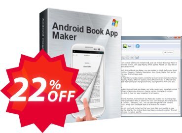 Android Book App Maker personal Coupon code 22% discount 