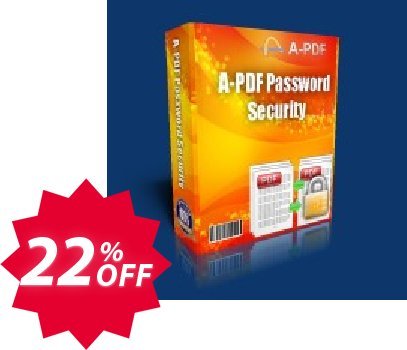A-PDF Password Security for MAC Coupon code 22% discount 