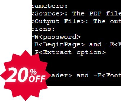 A-PDF Text Extractor Command Line Coupon code 20% discount 