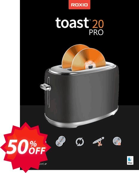 Roxio Toast 20 Pro Coupon code 50% discount 