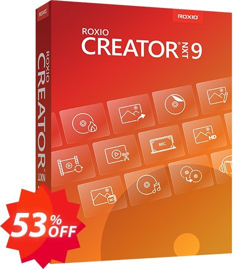 Roxio Creator NXT 9 Upgrade Coupon code 53% discount 