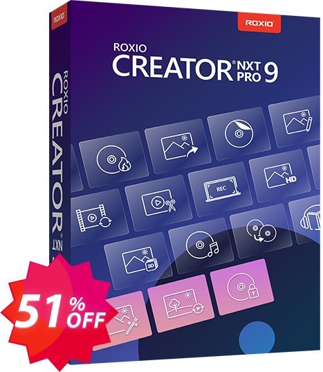 Roxio Creator NXT Pro 9 Upgrade Coupon code 51% discount 