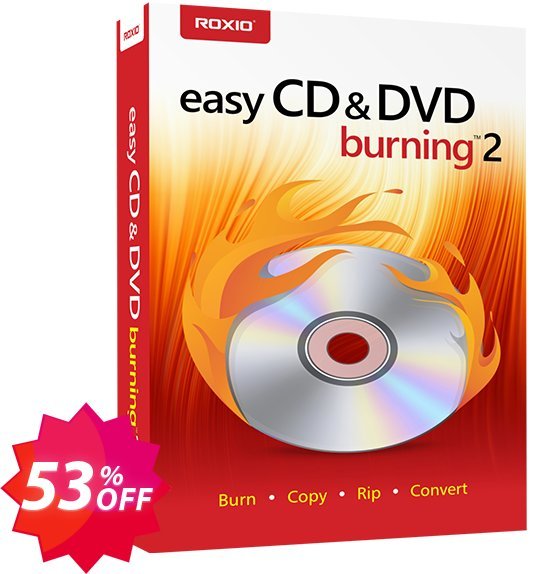 Roxio Easy CD & DVD Burning 2 Coupon code 53% discount 