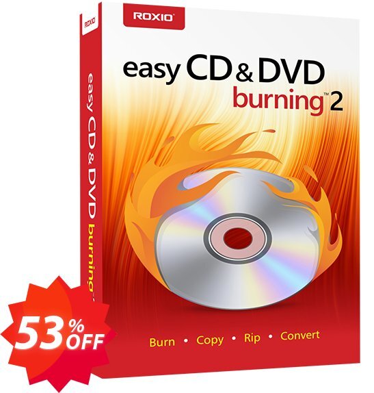 Roxio Easy CD & DVD Burning 2 Coupon code 53% discount 