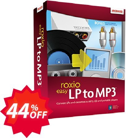 Roxio Easy LP to MP3 Coupon code 44% discount 