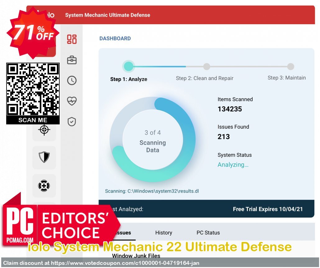 iolo System Mechanic 22 Ultimate Defense Coupon, discount Phoenix 360 has been integrated into the System Mechanic family. Promotion: 