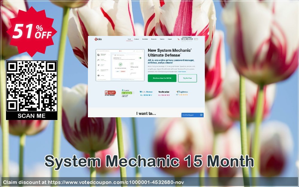 System Mechanic 15 Month Coupon, discount 3 months extra - FREE. Promotion: staggering promotions code of System Mechanic 15 Month 2023