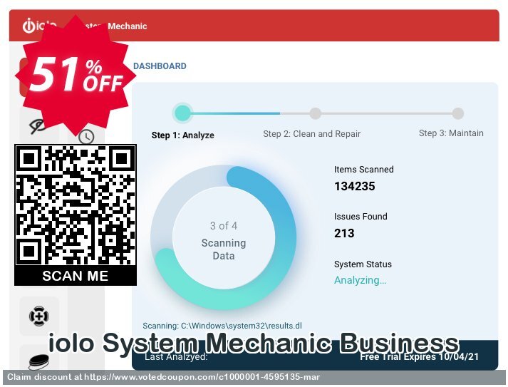 iolo System Mechanic Business Coupon, discount 50% OFF iolo System Mechanic Business, verified. Promotion: Impressive sales code of iolo System Mechanic Business, tested & approved