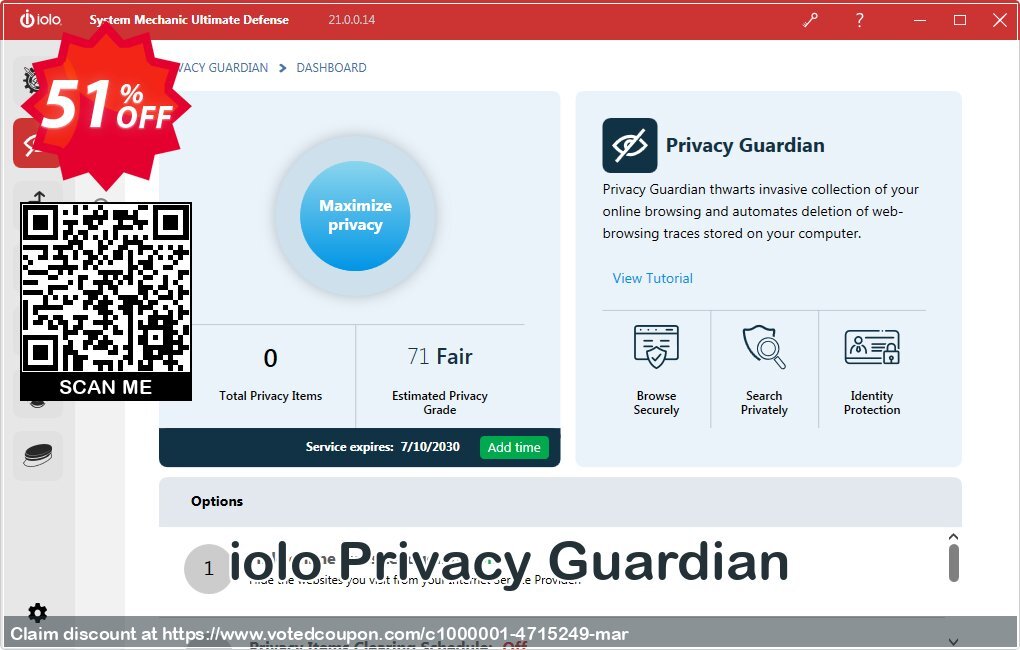 iolo Privacy Guardian voted-on promotion codes