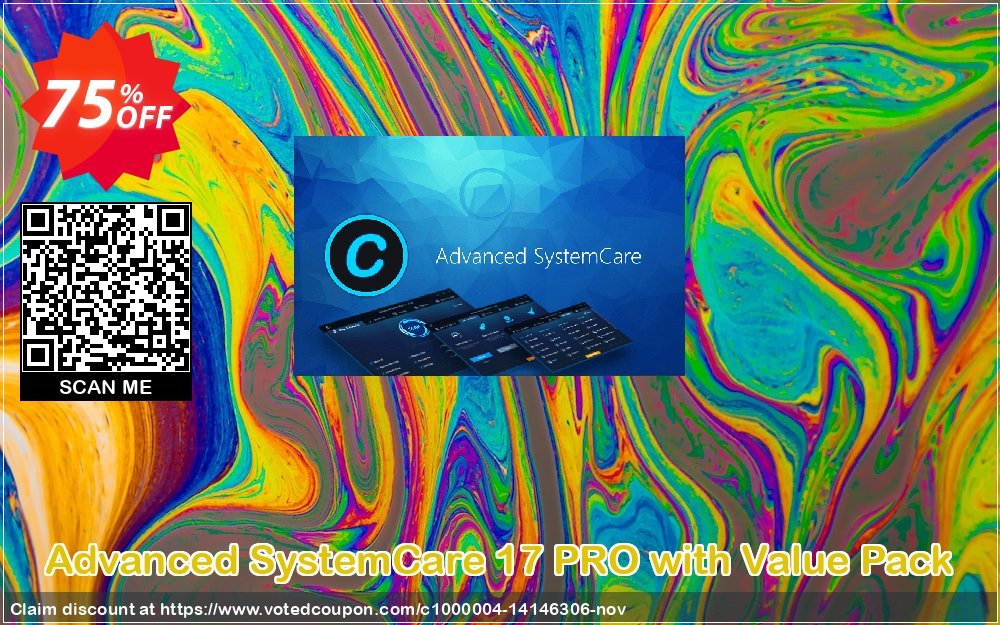 Advanced SystemCare 17 PRO with Value Pack Coupon, discount 75% OFF Advanced SystemCare 16 PRO with Value Pack, verified. Promotion: Dreaded discount code of Advanced SystemCare 16 PRO with Value Pack, tested & approved
