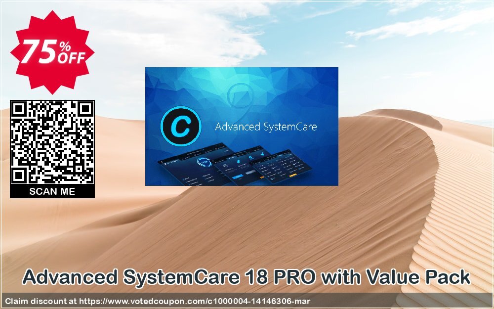 Advanced SystemCare 17 PRO with Value Pack Coupon, discount 75% OFF Advanced SystemCare 16 PRO with Value Pack, verified. Promotion: Dreaded discount code of Advanced SystemCare 16 PRO with Value Pack, tested & approved