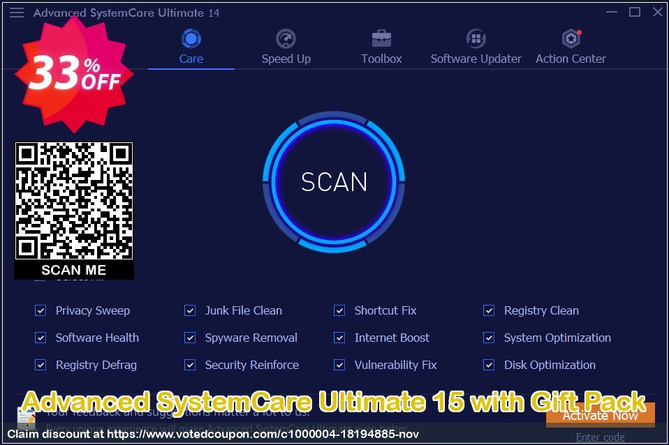 Advanced SystemCare Ultimate 15 with Gift Pack Coupon Code Mar 2024, 33% OFF - VotedCoupon