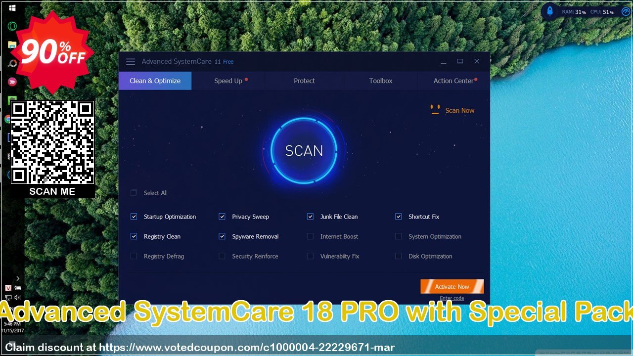 Advanced SystemCare 17 PRO with Gift Pack Coupon Code Apr 2024, 90% OFF - VotedCoupon