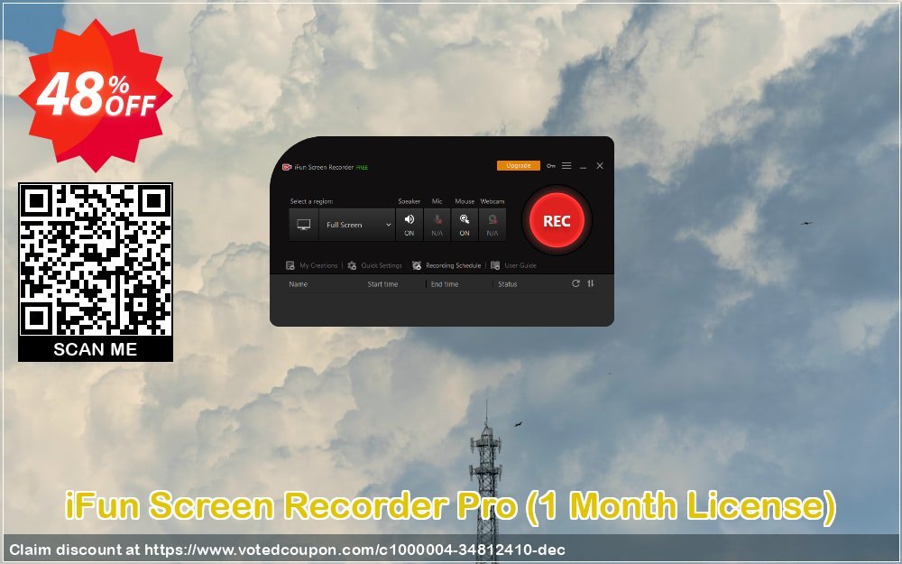 iFun Screen Recorder Pro, Monthly Plan  Coupon, discount 40% OFF iFun Screen Recorder Pro (1 Month License), verified. Promotion: Dreaded discount code of iFun Screen Recorder Pro (1 Month License), tested & approved