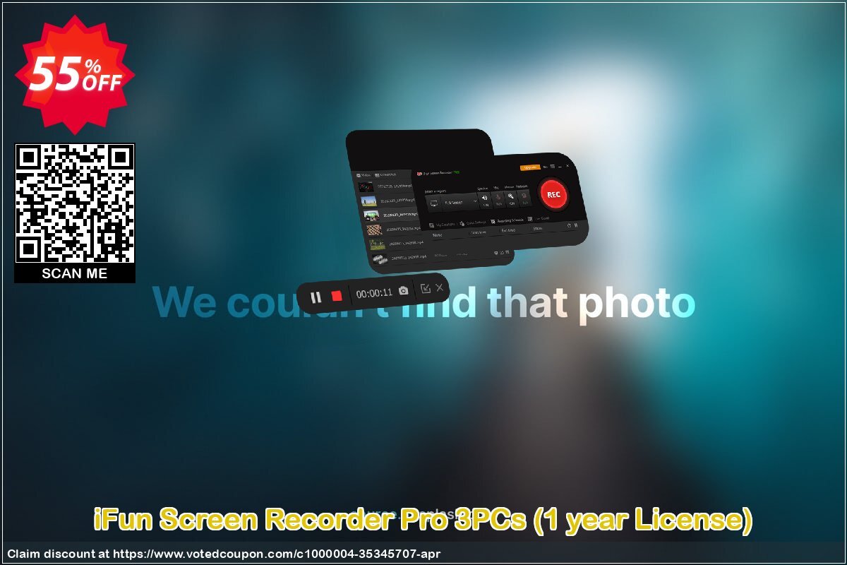 iFun Screen Recorder Pro 3PCs, Yearly Plan  Coupon Code Apr 2024, 55% OFF - VotedCoupon