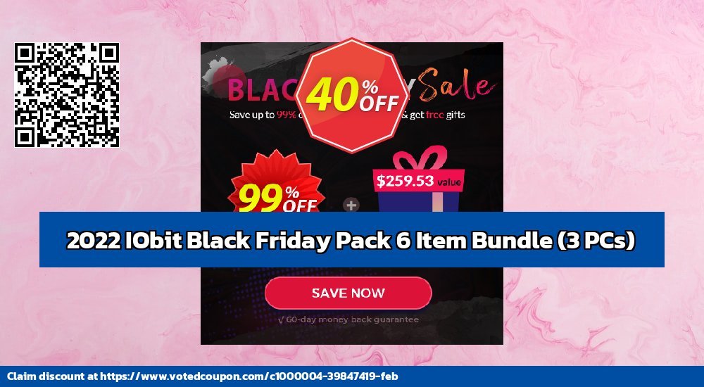 2022 IObit Black Friday Pack 6 Item Bundle, 3 PCs  Coupon, discount 2023 IObit Black Friday Pack - 6 Item Bundle (3 PCs) - Exclusive Exclusive discounts code 2023. Promotion: Exclusive discounts code of 2023 IObit Black Friday Pack - 6 Item Bundle (3 PCs) - Exclusive 2023