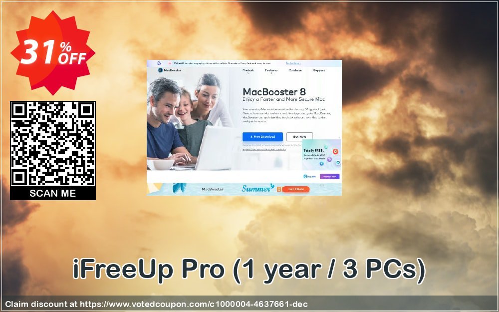 iFreeUp Pro, Yearly / 3 PCs  Coupon Code Jun 2023, 31% OFF - VotedCoupon