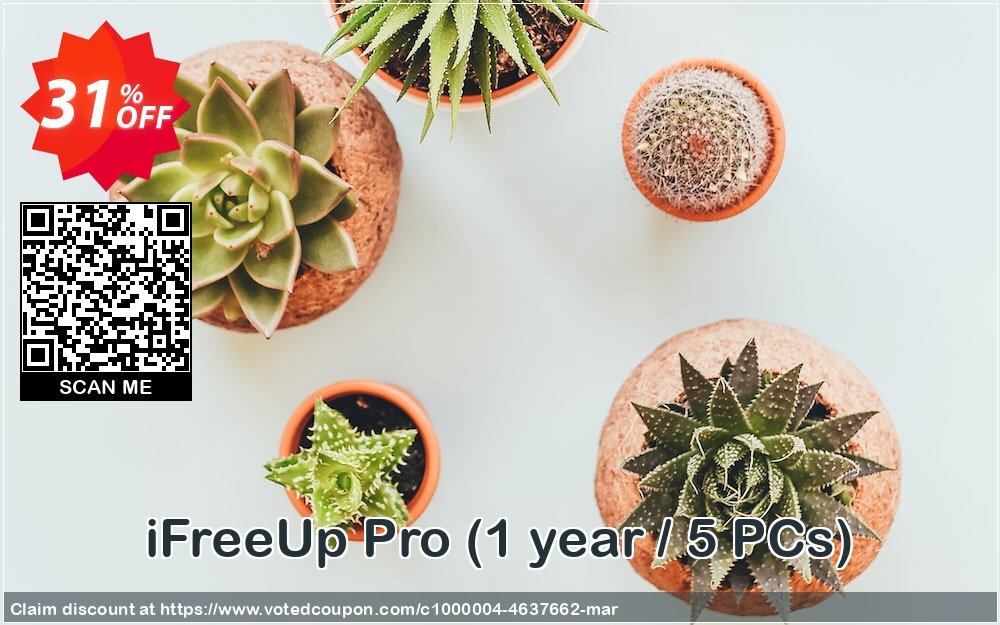 iFreeUp Pro, Yearly / 5 PCs  Coupon Code Apr 2024, 31% OFF - VotedCoupon