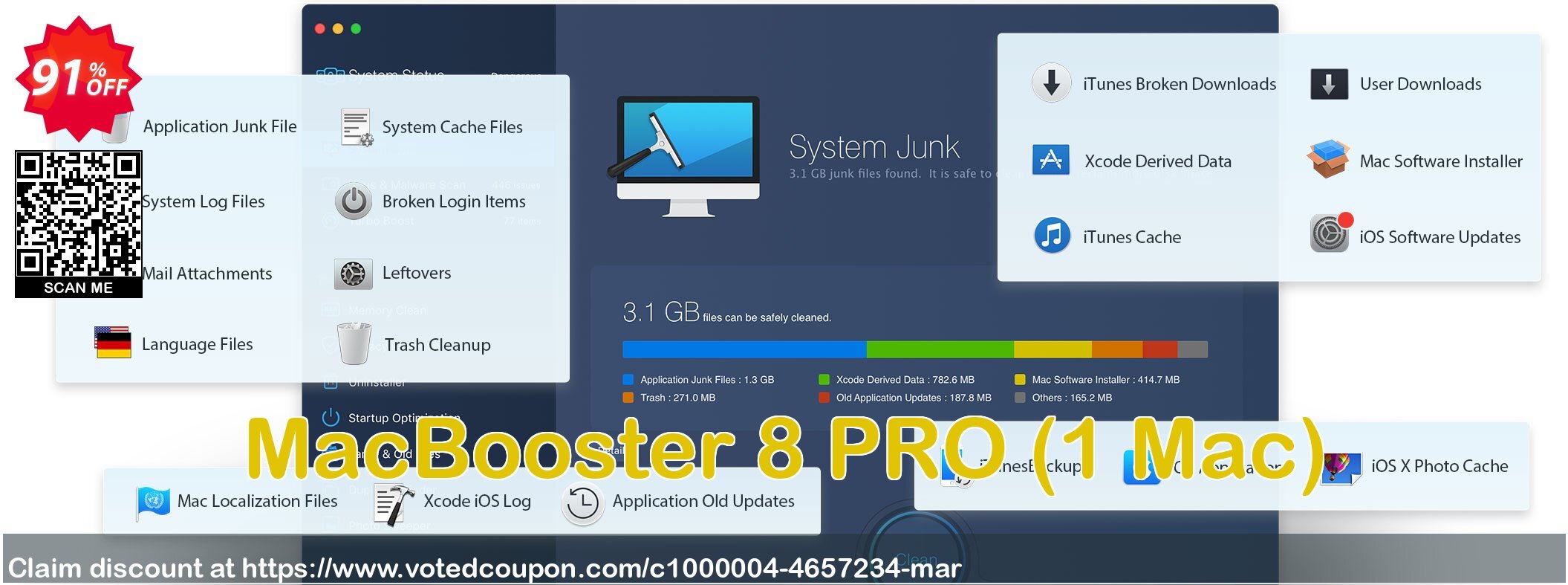 MACBooster 8 PRO, 1 MAC  Coupon Code Apr 2024, 91% OFF - VotedCoupon