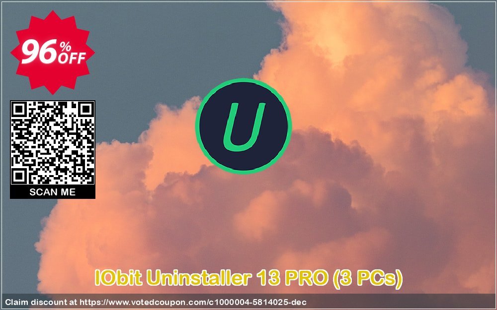 IObit Uninstaller 13 PRO, 3 PCs  Coupon, discount 70% OFF IObit Uninstaller 12 PRO (3 PCs), verified. Promotion: Dreaded discount code of IObit Uninstaller 12 PRO (3 PCs), tested & approved