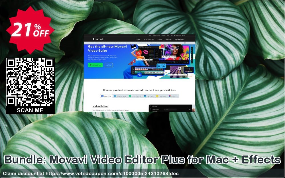 Bundle: Movavi Video Editor Plus for MAC + Effects Coupon Code Apr 2024, 21% OFF - VotedCoupon