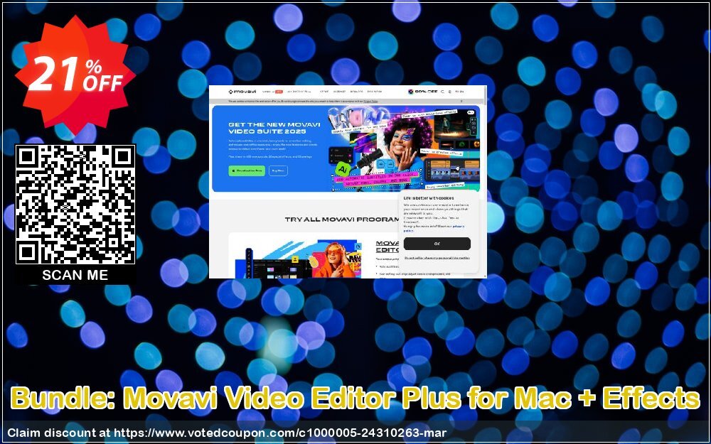 Bundle: Movavi Video Editor Plus for MAC + Effects Coupon, discount Bundle: Video Editor Plus for Mac + Effects Stunning sales code 2024. Promotion: Stunning sales code of Bundle: Video Editor Plus for Mac + Effects 2024