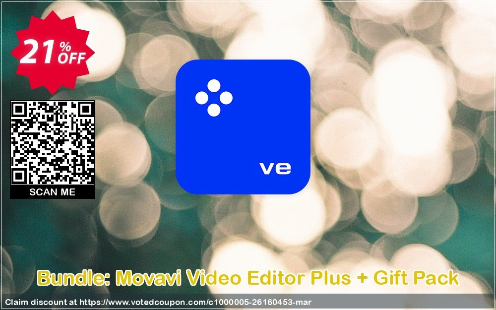 Bundle: Movavi Video Editor Plus + Gift Pack Coupon, discount Bundle: Video Editor Plus + Gift Pack Fearsome promo code 2024. Promotion: Fearsome promo code of Bundle: Video Editor Plus + Gift Pack 2024