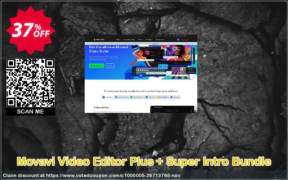 Movavi Video Editor Plus + Super Intro Bundle Coupon, discount Video Editor Plus + Super Intro Bundle Imposing discount code 2024. Promotion: Imposing discount code of Video Editor Plus + Super Intro Bundle 2024