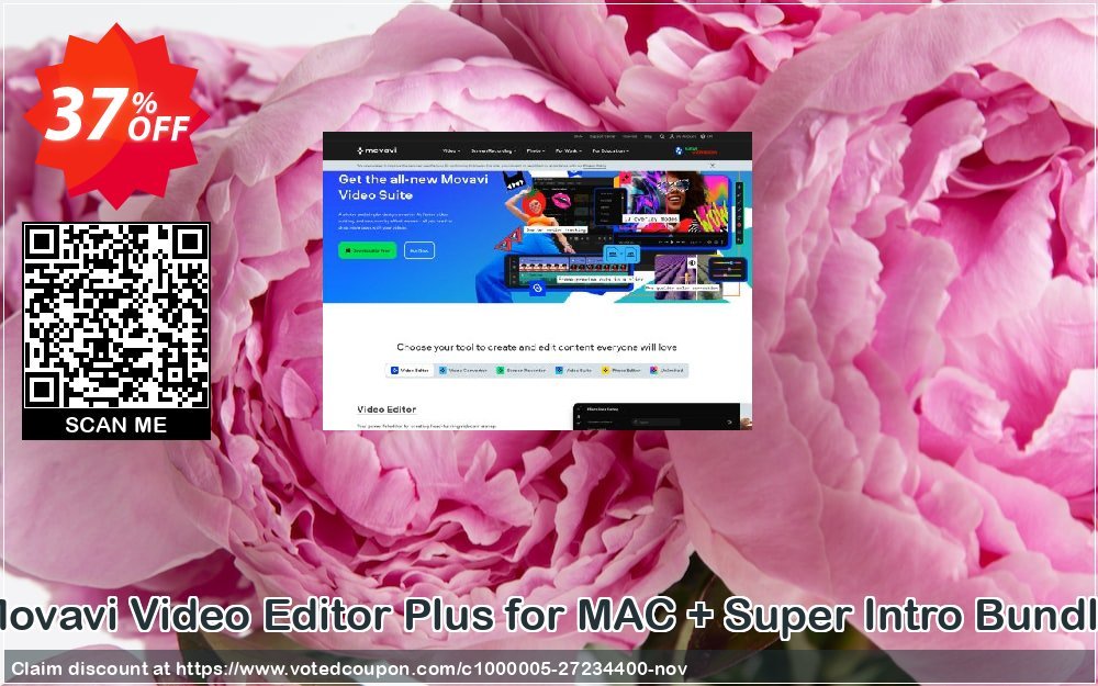 Movavi Video Editor Plus for MAC + Super Intro Bundle Coupon Code Apr 2024, 37% OFF - VotedCoupon