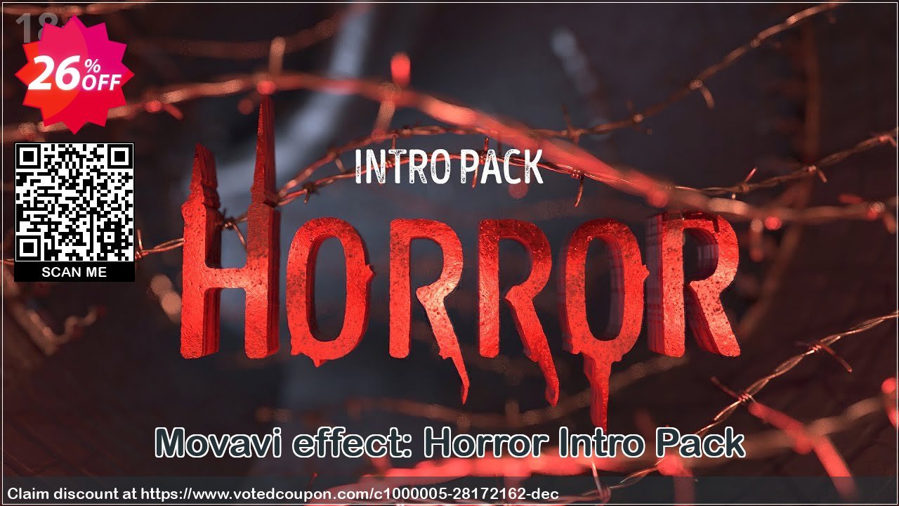 Movavi effect: Horror Intro Pack Coupon, discount Horror Intro Pack Super discounts code 2024. Promotion: Super discounts code of Horror Intro Pack 2024