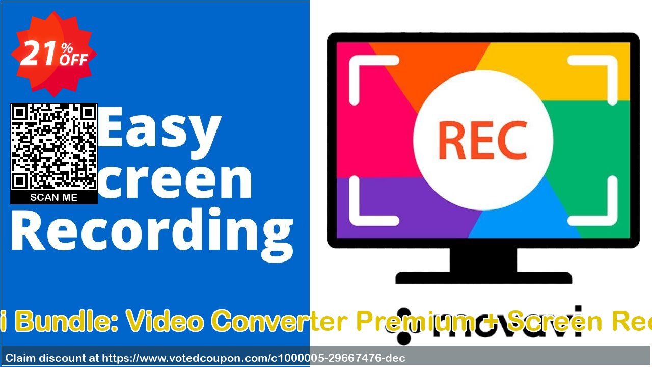 Movavi Bundle: Video Converter Premium + Screen Recorder Coupon, discount 20% OFF Movavi Bundle: Video Converter Premium + Screen Recorder, verified. Promotion: Excellent promo code of Movavi Bundle: Video Converter Premium + Screen Recorder, tested & approved