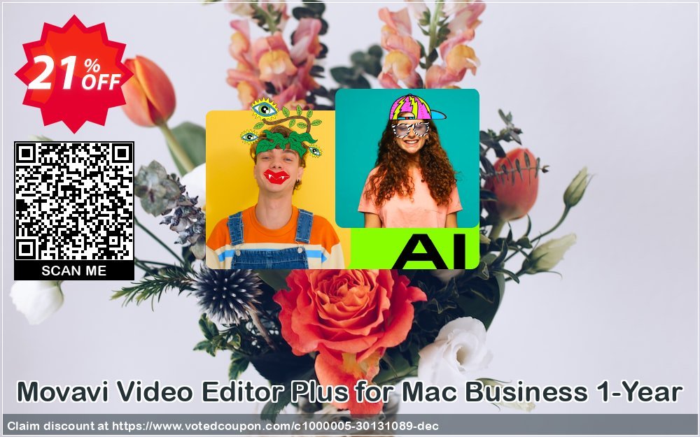 Movavi Video Editor Plus for MAC Business 1-Year Coupon Code May 2024, 21% OFF - VotedCoupon