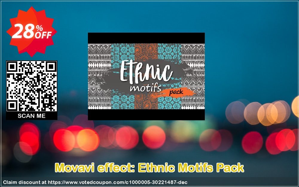 Movavi effect: Ethnic Motifs Pack Coupon, discount Ethnic Motifs Pack Stunning discount code 2024. Promotion: Stunning discount code of Ethnic Motifs Pack 2024