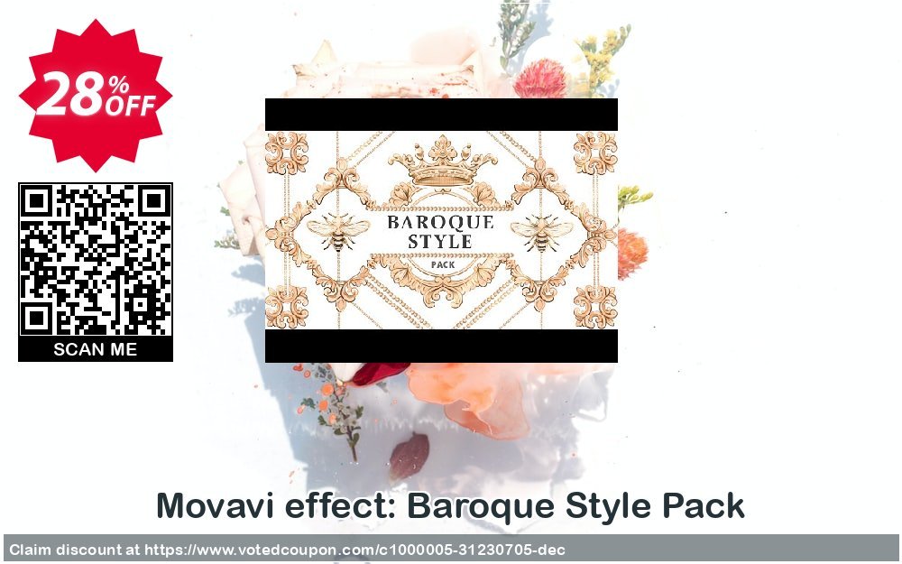 Movavi effect: Baroque Style Pack Coupon, discount Baroque Style Pack Staggering discount code 2024. Promotion: Staggering discount code of Baroque Style Pack 2024